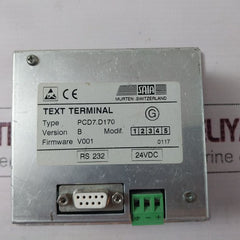 Saia Pcd7.D170 Text Terminal Ver.B