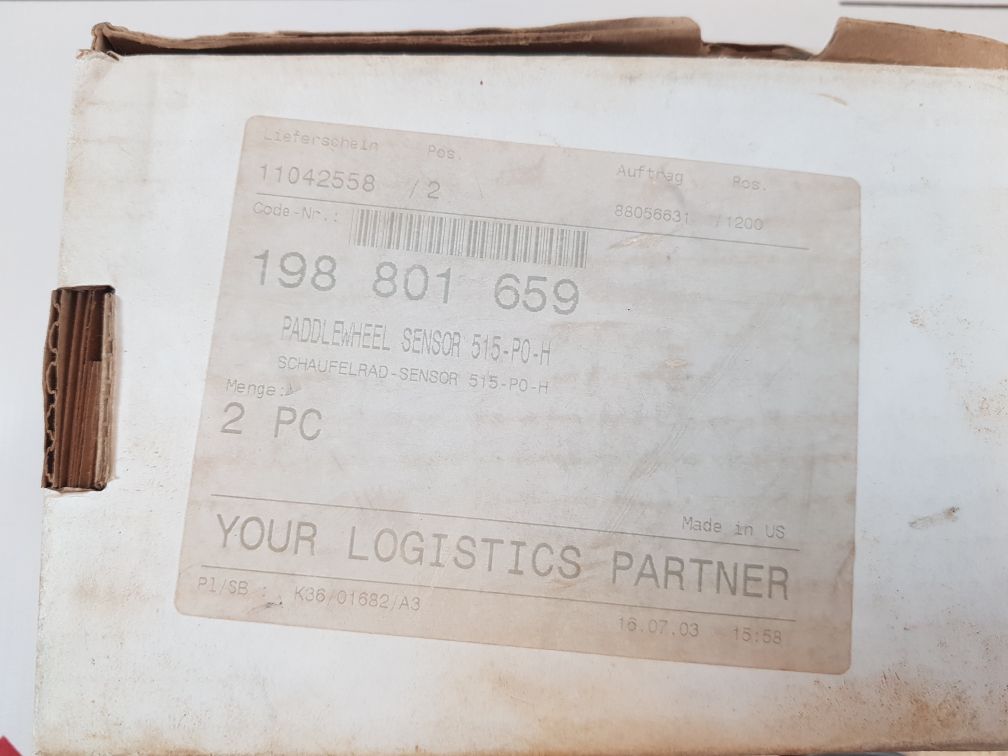 Salt Separation/George Fischer P51530-h0 Flow Sensor With Cable