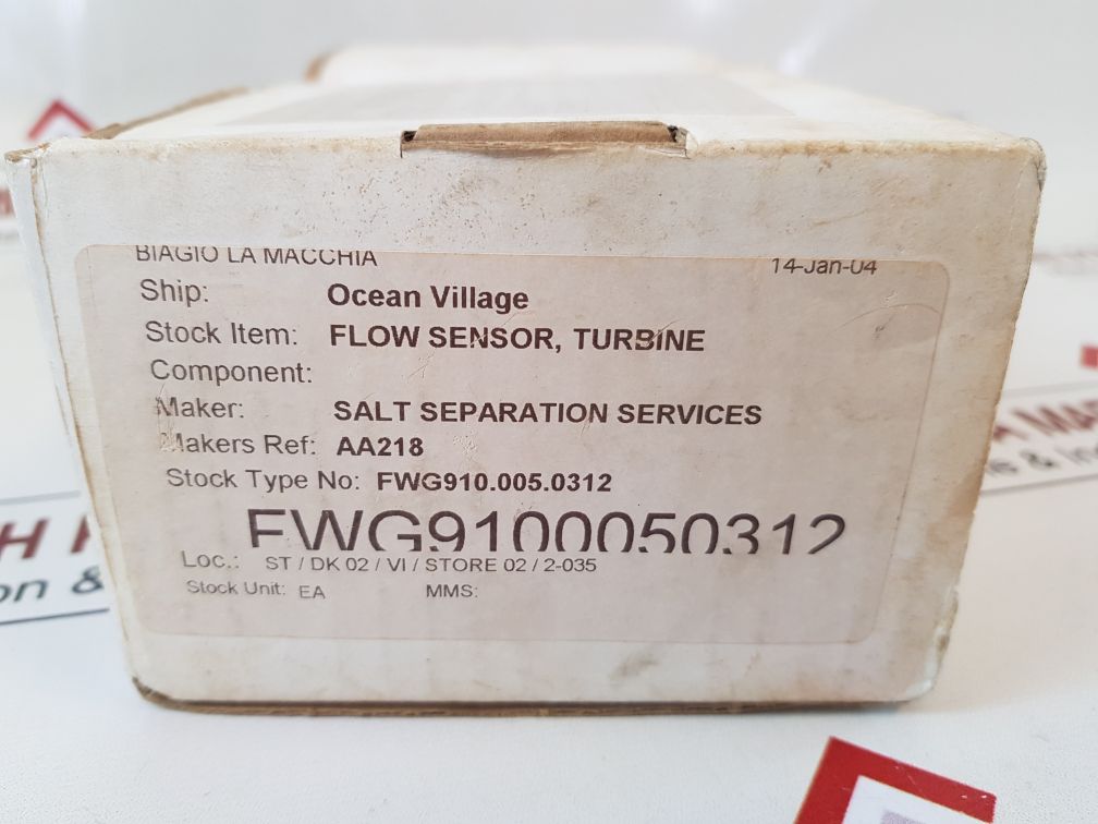 Salt Separation/George Fischer P51530-h0 Flow Sensor With Cable