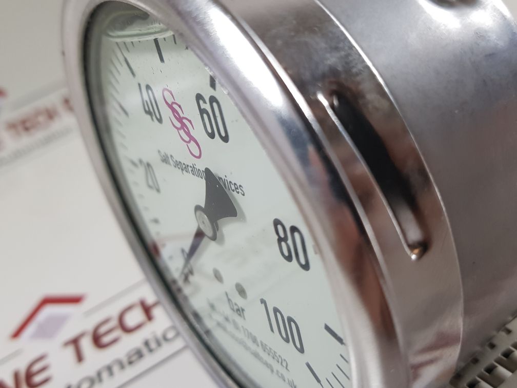 Salt separation pressure gauge 0 to 100 bar