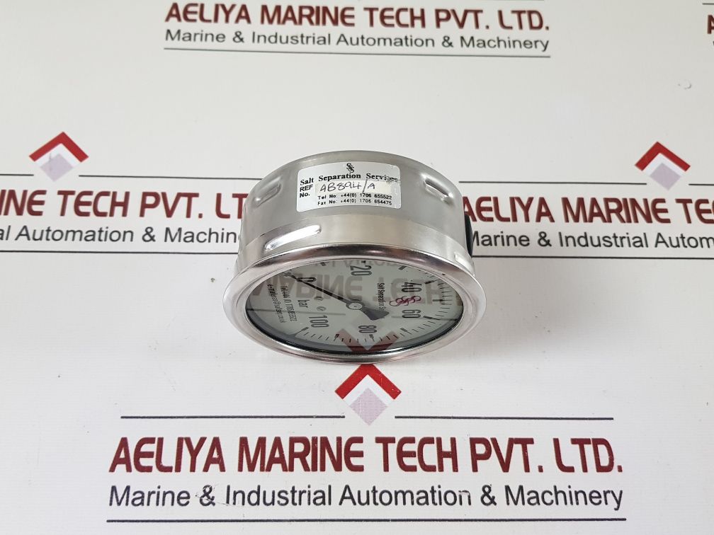 Salt separation pressure gauge 0 to 100 bar