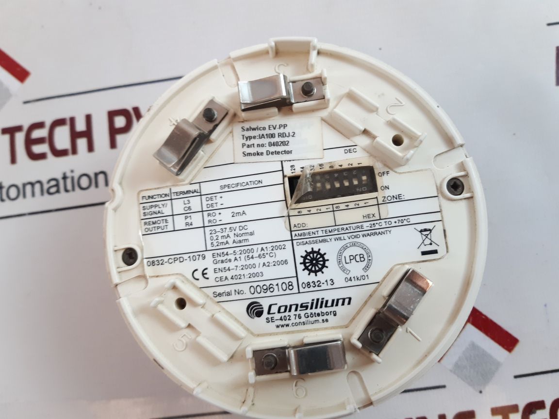 Consilium Salwico Ev-pp Ia100 Rdj-2 Smoke Detector 040202