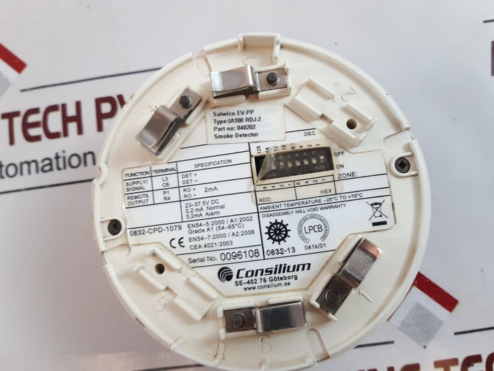 Consilium Salwico Ev-pp Ia100 Rdj-2 Smoke Detector 040202