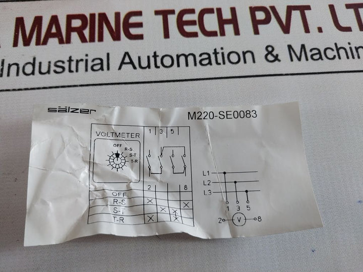 Salzer M220-61312 Rotary Cam Switch