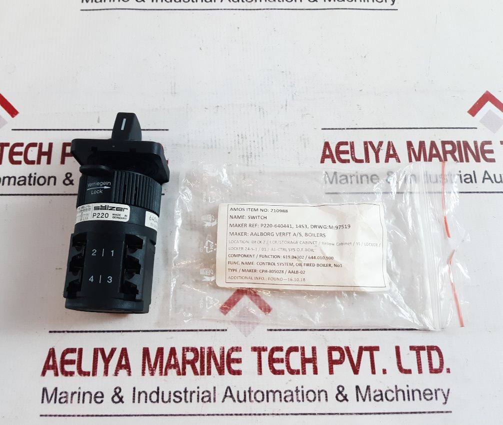 Salzer P220 Rotary/Cam Switch P220-640441
