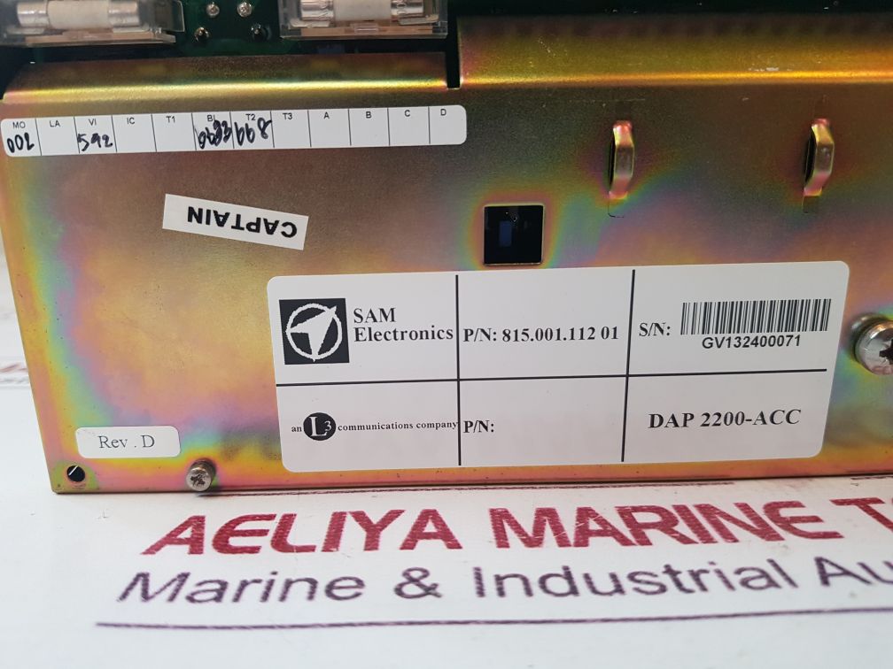 Sam Electronics Dap 2200-acc Monitoring And Control System 815.001.112 01