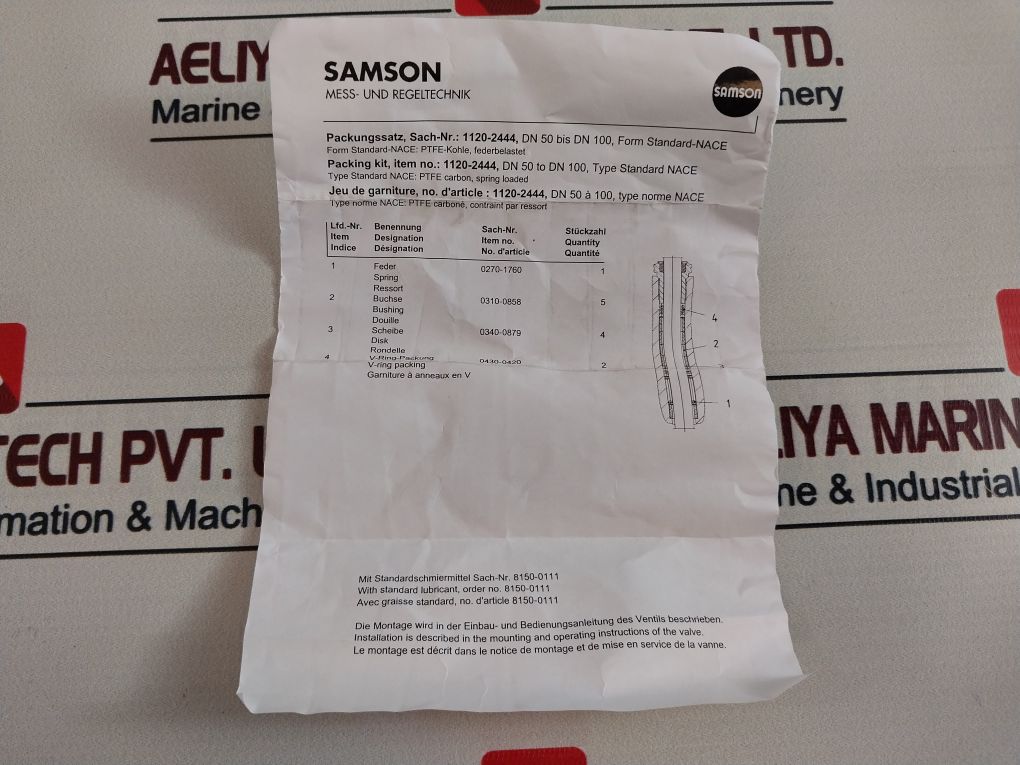 Samson 1120-2444 Packing Kit 1395315