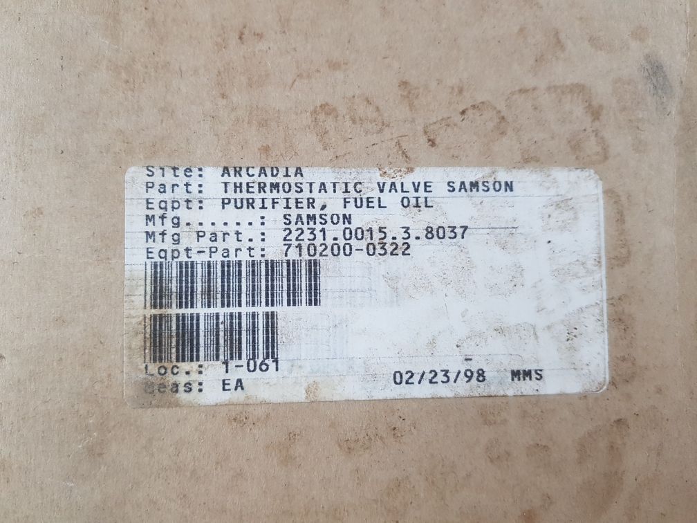 Samson 2231 thermostat for temperature controller 642327 
