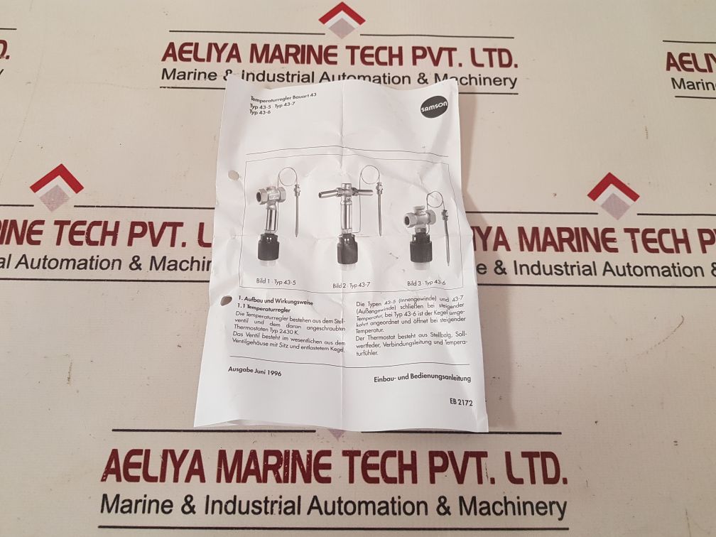 Samson 2437K Dn15 Temperature Controller 43-7