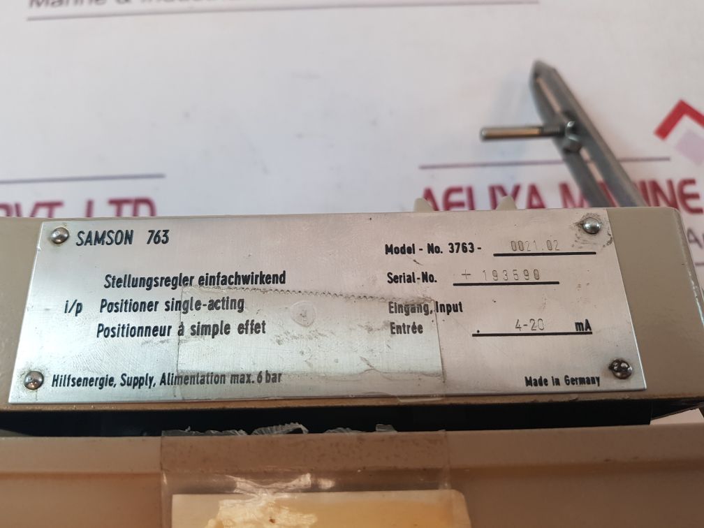 Samson 3763-0021.02 single-acting positioner