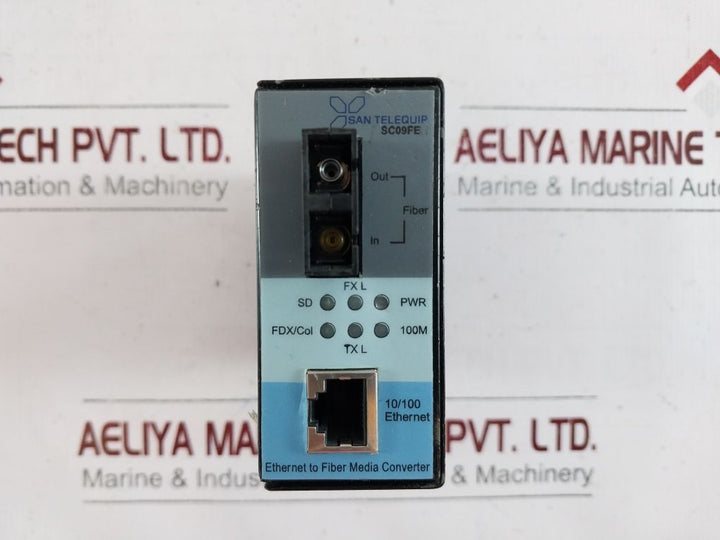 San Telequip Sc09Fen Sm Sc Ethernet To Fiber Media Converter 24V Dc