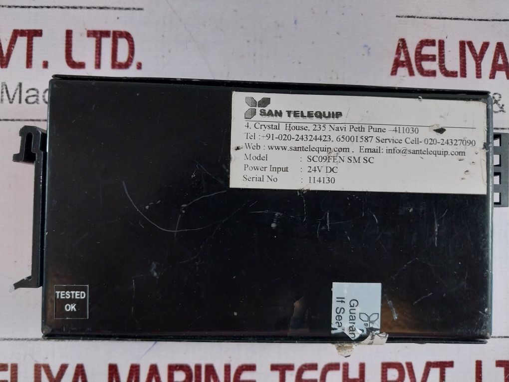 San Telequip Sc09Fen Sm Sc Ethernet To Fiber Media Converter 24V Dc