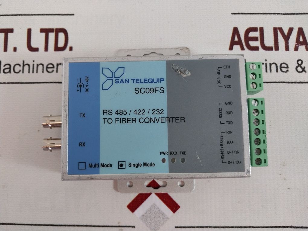 San Telequip Sc09Fs Rs 485/422/232 To Fiber Converter