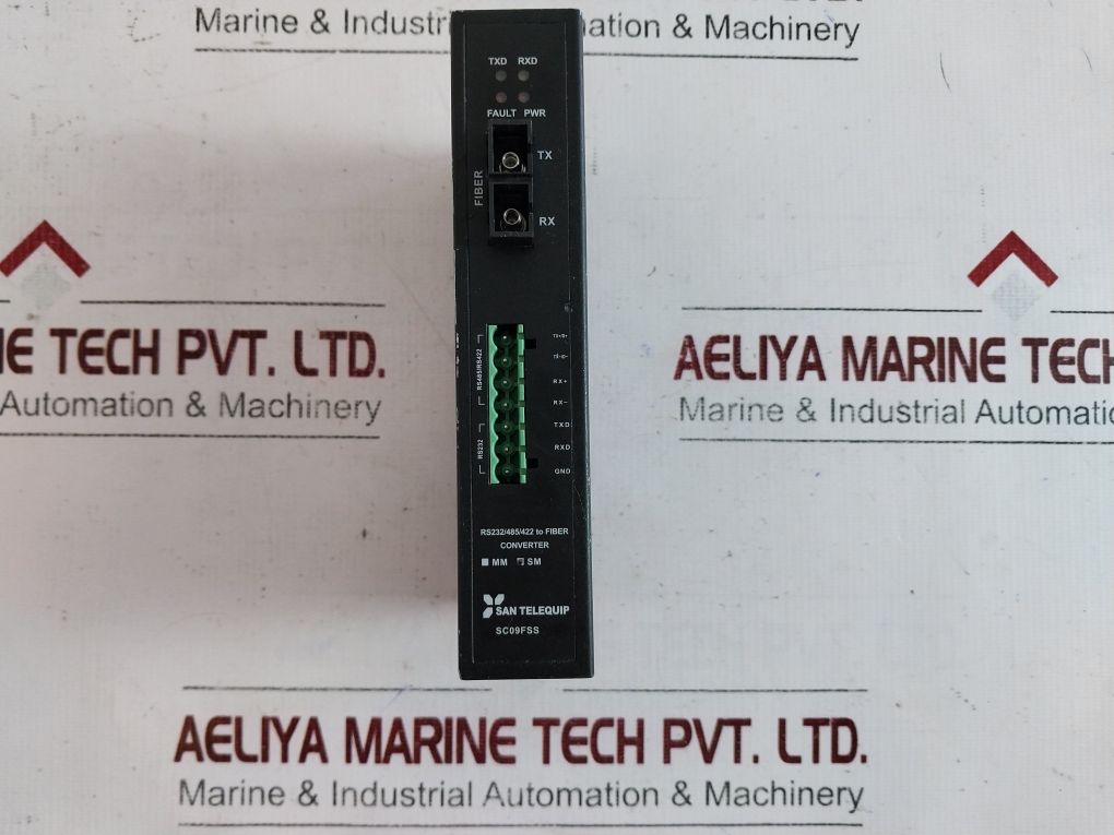San Telequip Sc09Fss Rs232/Rs485/Rs422 To Fiber Converter