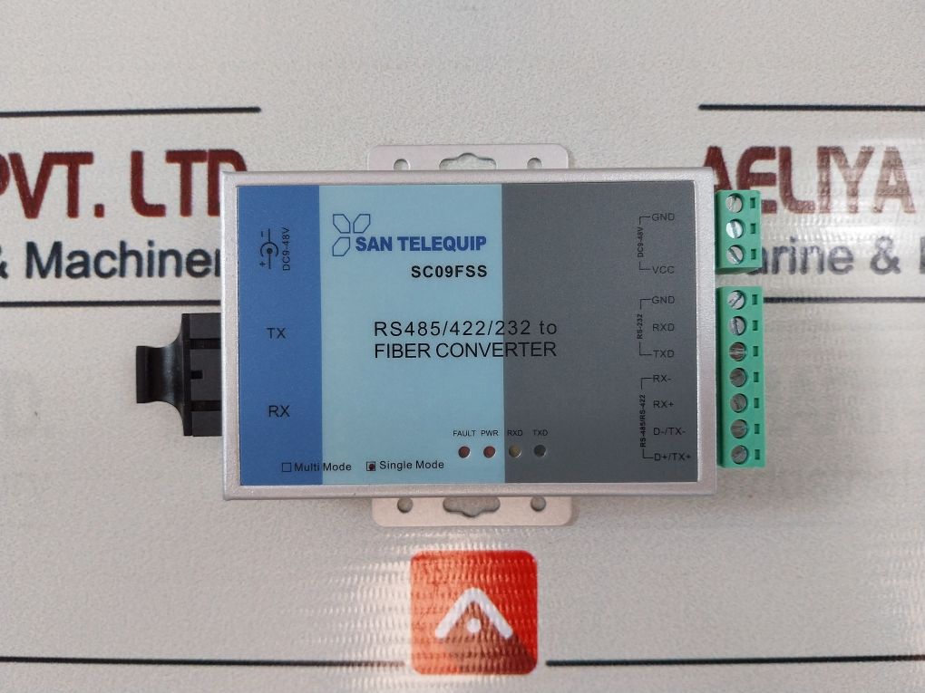 San Telequip Sc09Fss S020 Sc 24 Fiber Converter 9-48V Dc