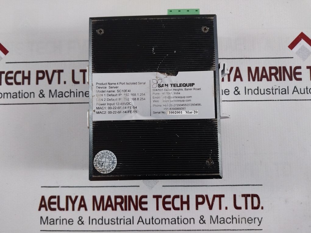 San Telequip Sc10E4I 4 Port Isolated Serial Device Server