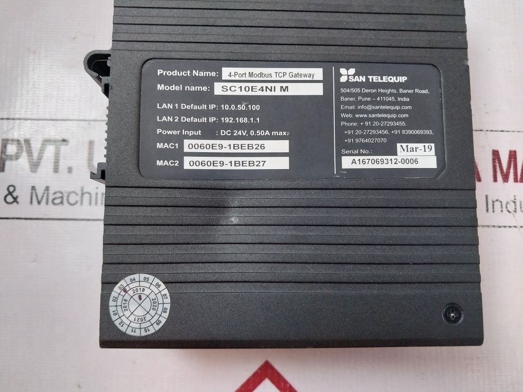 San Telequip Sc10E4Ni M 4-port Modbus Tcp Gateway