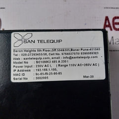 San Telequip Sc10Mk2-485 Dual Port Modbus Sc10Mk2 485 A 230 I