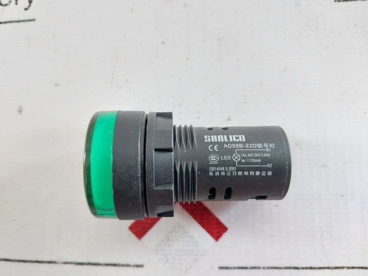 Lot Of 5X Sanlico Ad58B-22D Power Indicator Pilot Signal Lamp/Signal Light