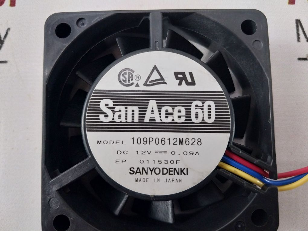 Sanyo Denki 109P0612M628 Chassis Power Cooling Fan