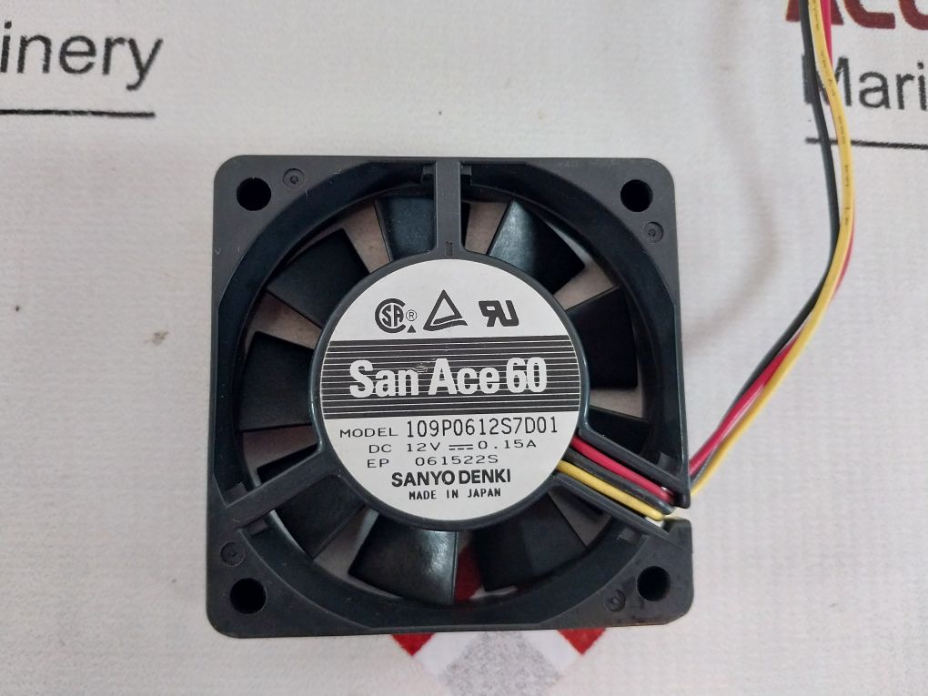 Lot Of 2X Sanyo Denki San Ace 60 Cooling Fan 109P0612S7D01