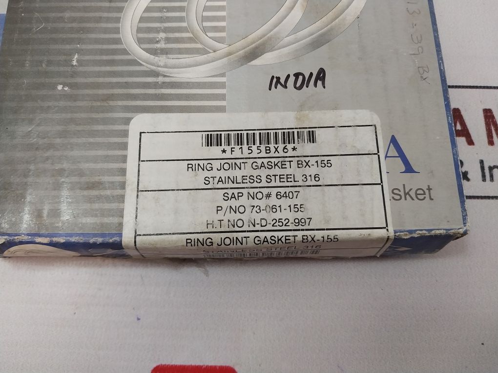 Sara-sae Bx155 316 Stainless Steel Ring Joint Gasket 73-061-155