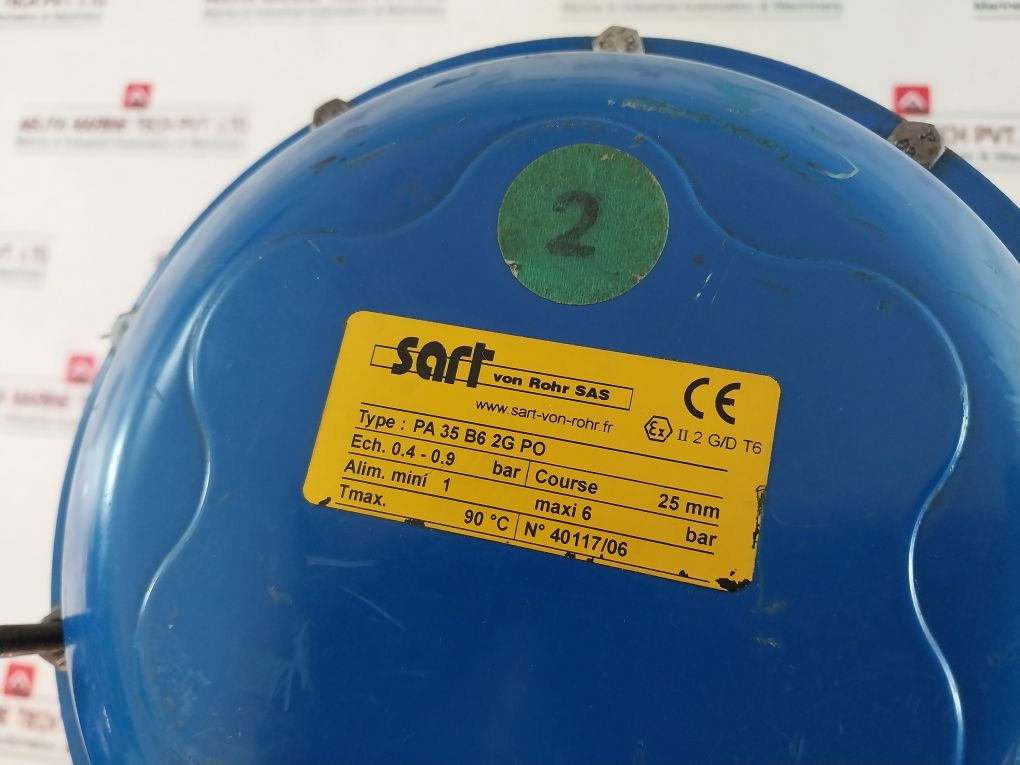 Sart Von Rohr Pa 35 B6 2G Po Pneumatic Control Valve