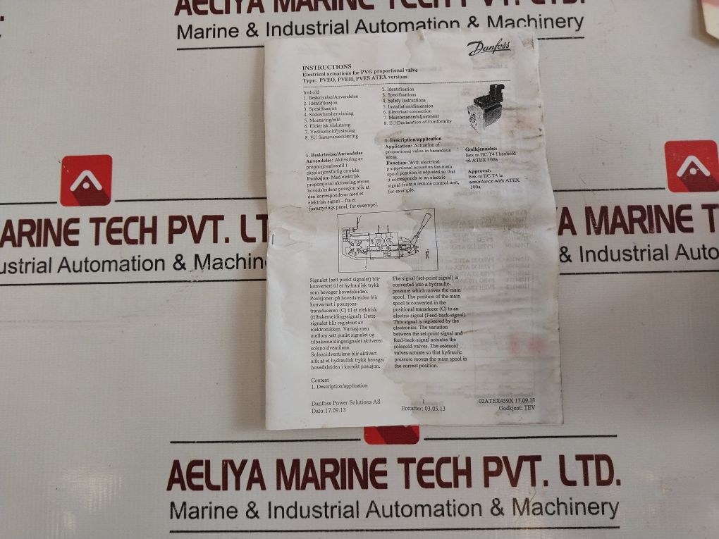 Sauer Danfoss Pveh 157B4063 Propotional Valve 11084101