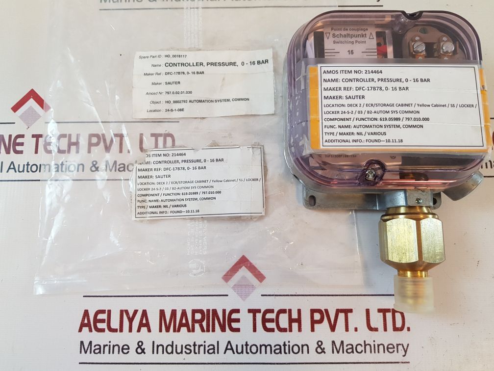 Sauter Dfc17B78 F001 Pressure Controller Switch 0-16 Bar
