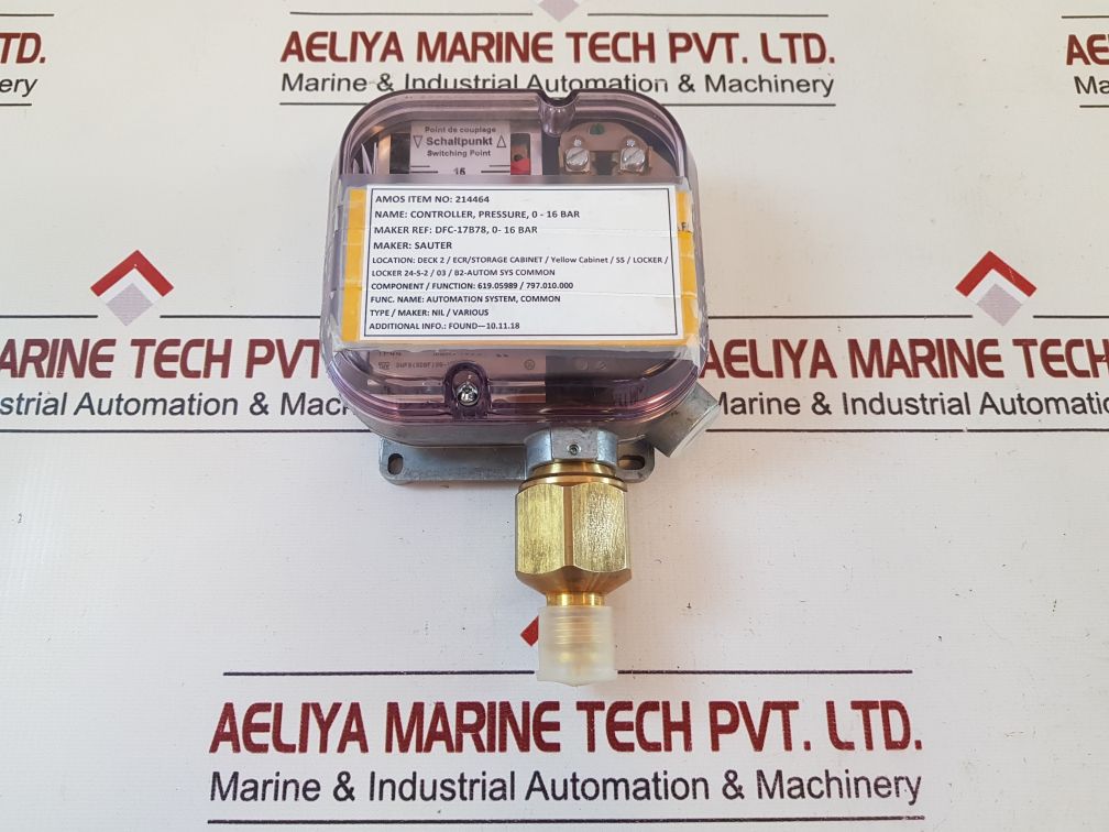 Sauter Dfc17B78 F001 Pressure Controller Switch 0-16 Bar
