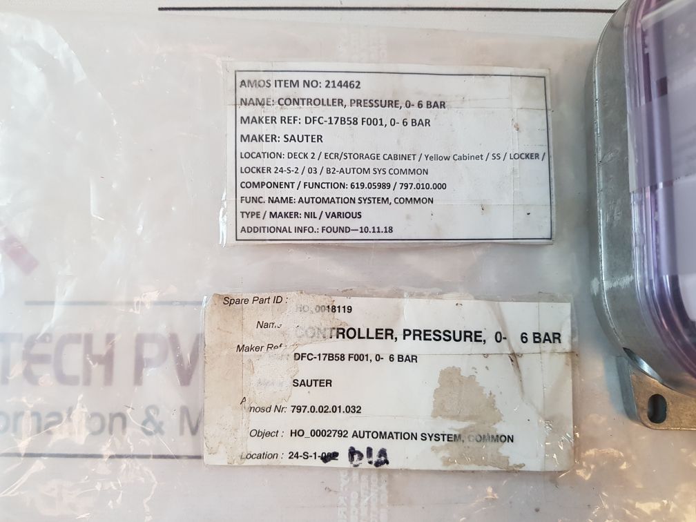 Sauter Dfc 17B 58 F001 Pressure Controller 0-6 Bar