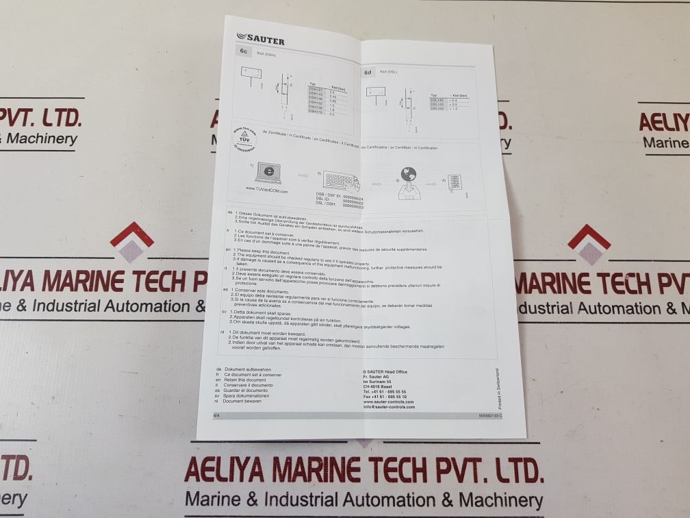 Sauter Dsf152F001 Pressure Switch