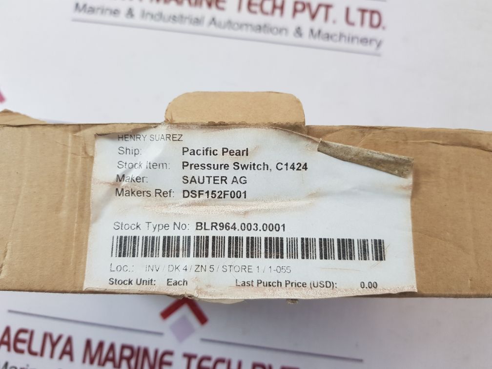 Sauter Dsf152F001 Pressure Switch