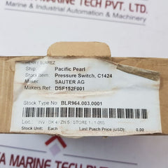 Sauter Dsf152F001 Pressure Switch