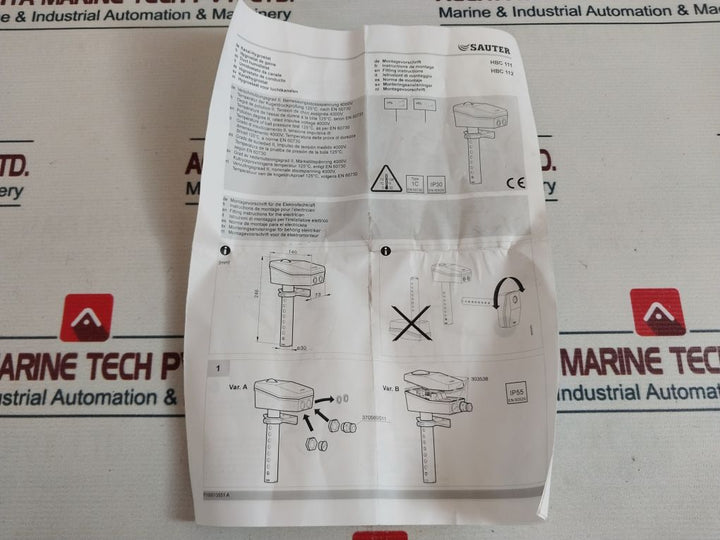 Sauter Hbc111F001 Duct-mounted Humidistat