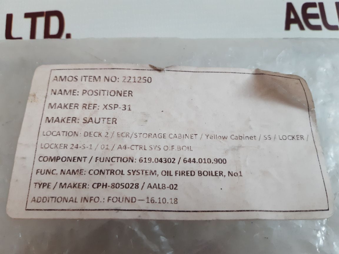 Sauter xsp-31 positioner