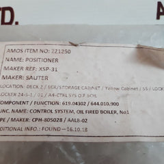 Sauter xsp-31 positioner