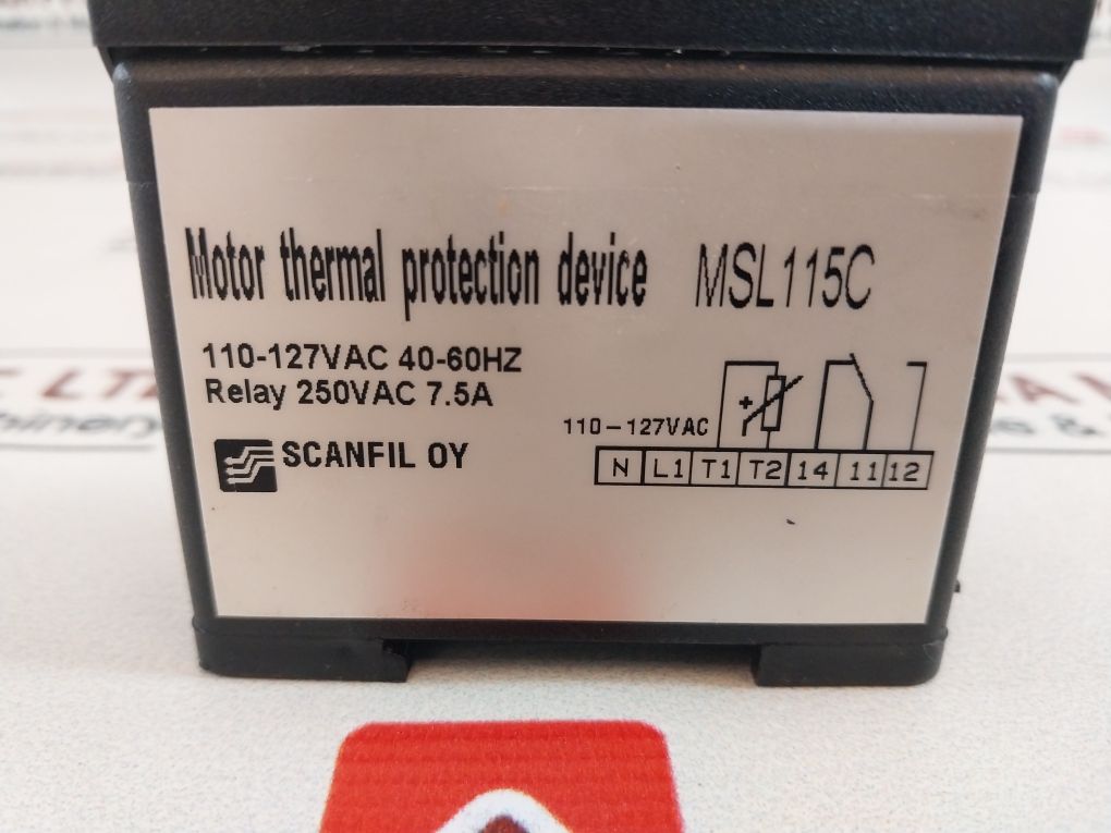 Scanfil Msl115C Motor Thermal Protection Device 110-127Vac 40-60Hz