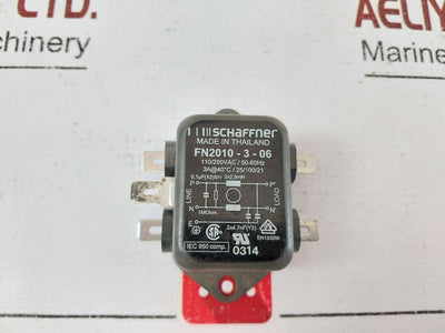 Schaffner Fn2010-3-06 Power Line Filter 110/250Vac