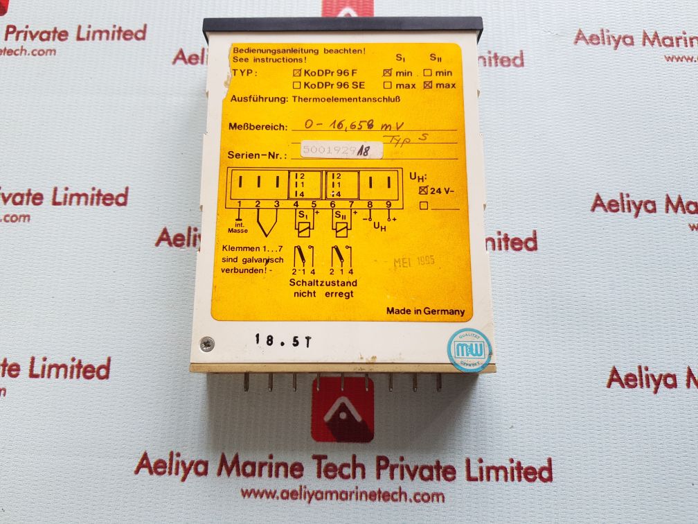 Schauten Kodpr96F Temperature Control