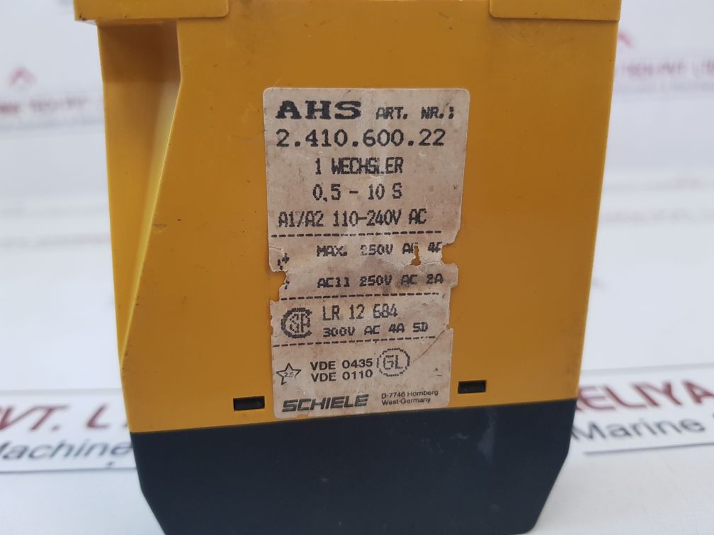 Schiele Ahs 2.410.600.22 Time Delay Relay