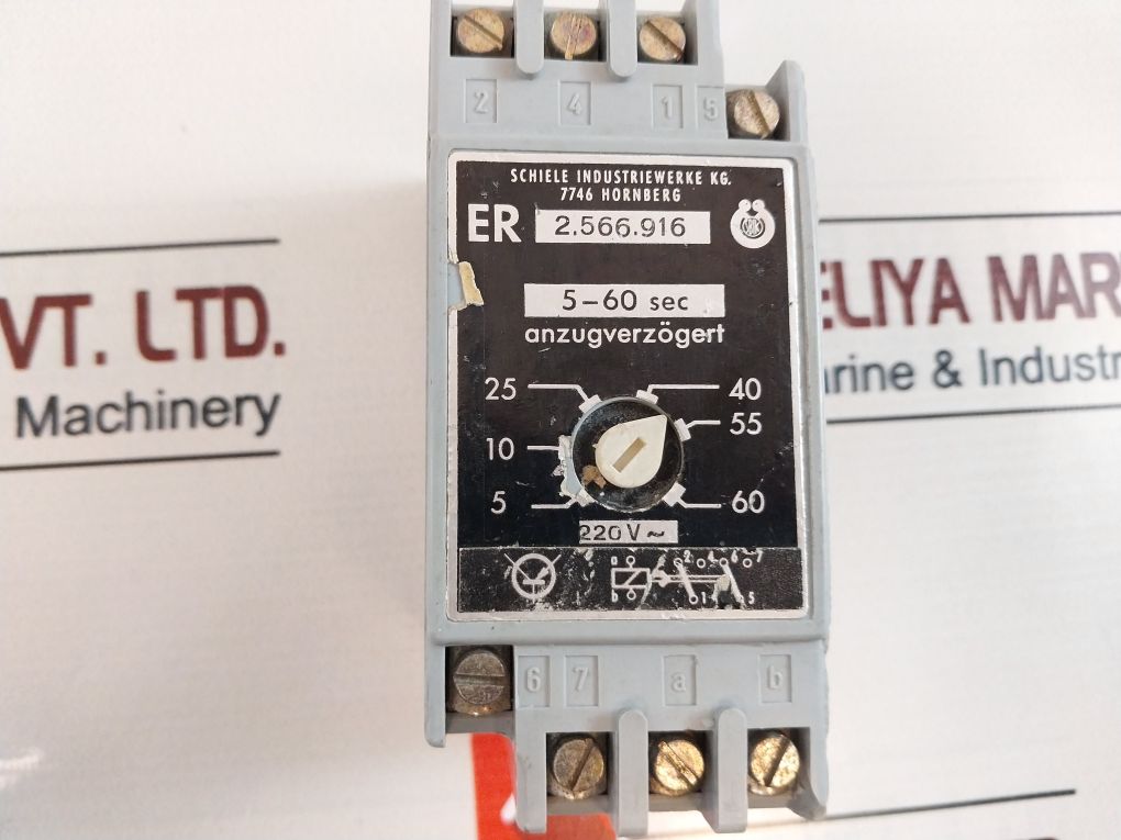 Schiele Er 2.566.916 Time Suit Delayed Relay 5-60 Sec 220V