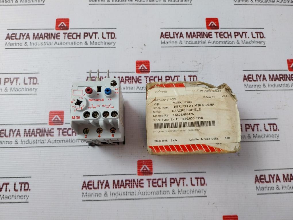 Schiele M36 Thermal Overload Relay 1.362.607.17