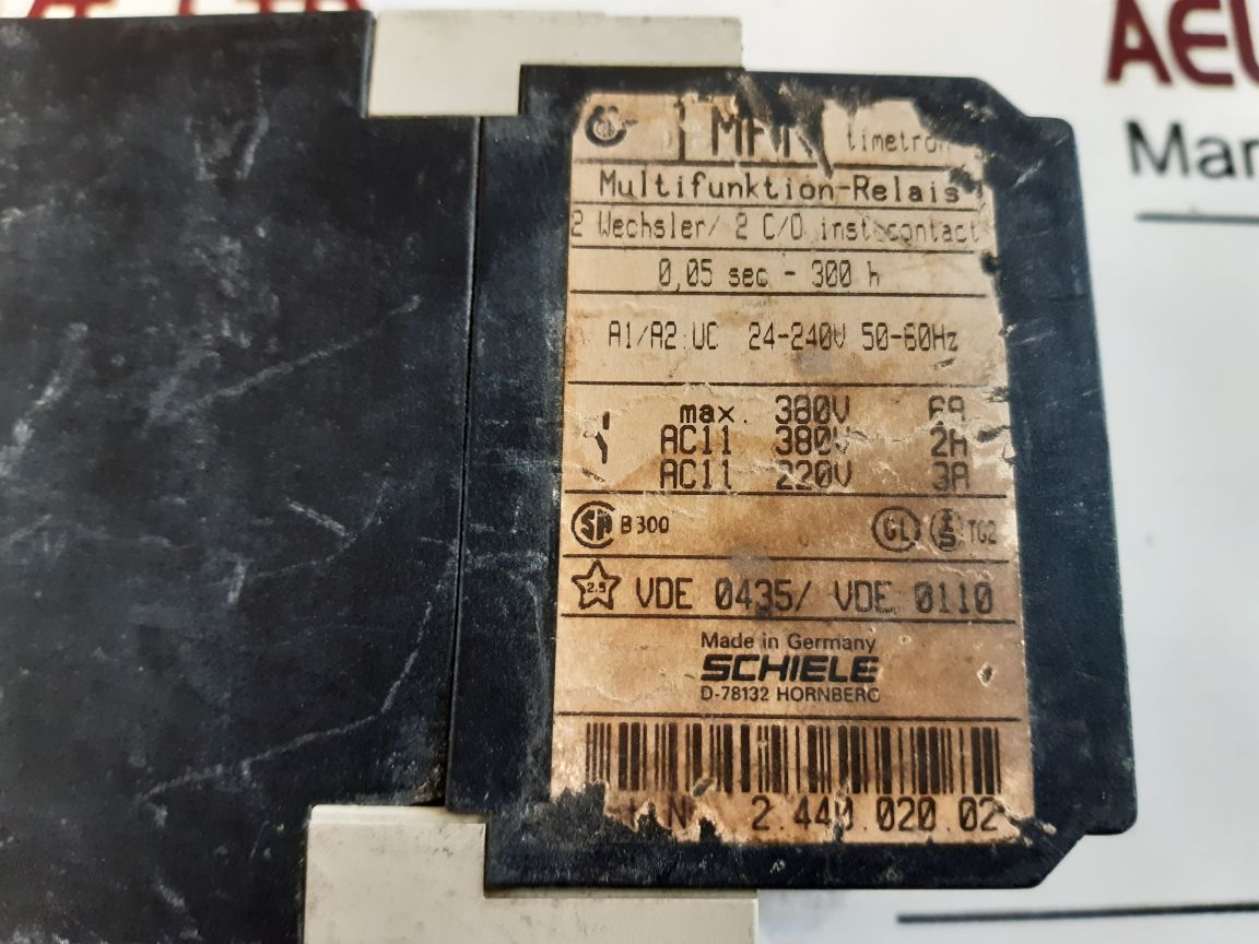 Schiele Mfn Timetron Multifunction Time Relay 2.440.020.02