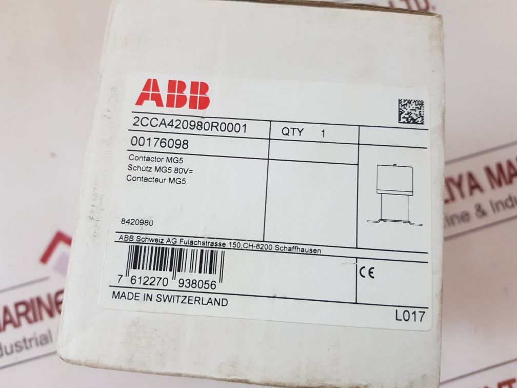 Schindler Mg5 Contactor 621706 80V