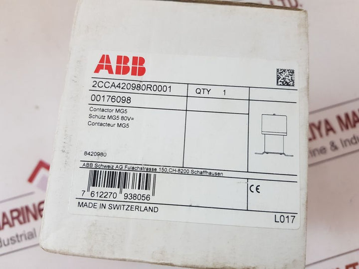 Schindler Mg5 Contactor 621706 80V