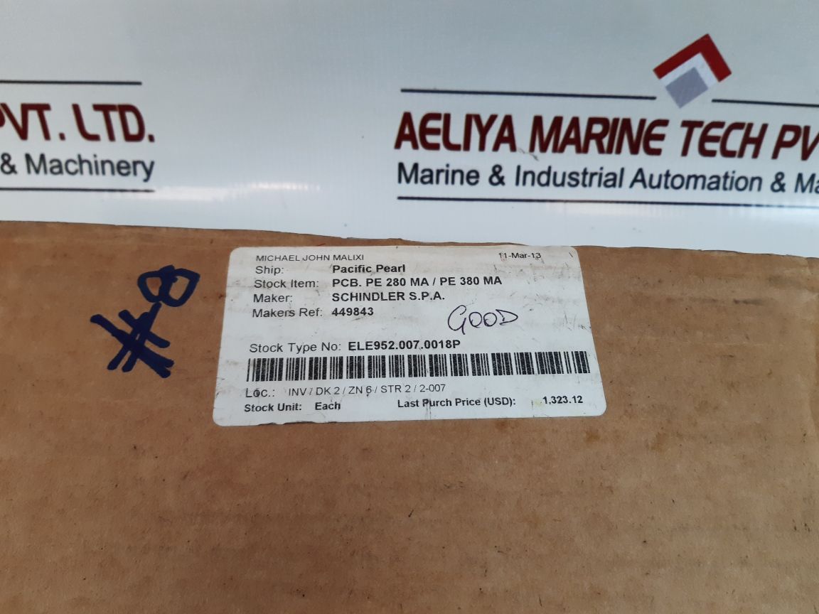 Schindler Pe 380.Ma Control Board 834810