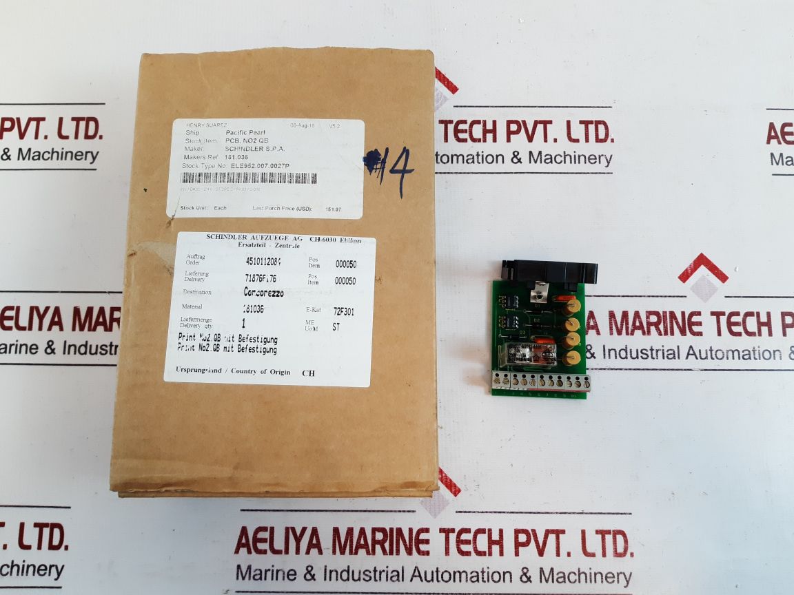 Schindler Ywp-r Pcb Card No2 Qb
