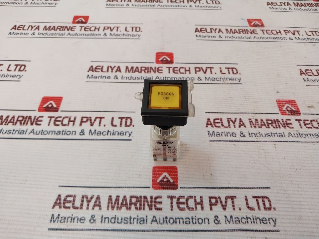 Schlegel Atl Contact Block With Light Yellow Push Button 250V
