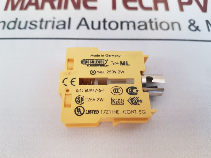 Schlegel Ml Contact Block Lamp Module 125V 2W